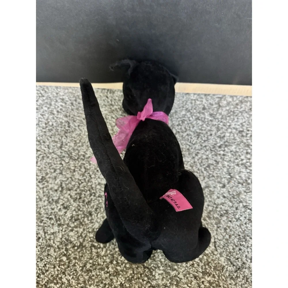 Barbie FAO Schwarz With Love Barbie Black Cat Plush Stuffed Animal 14